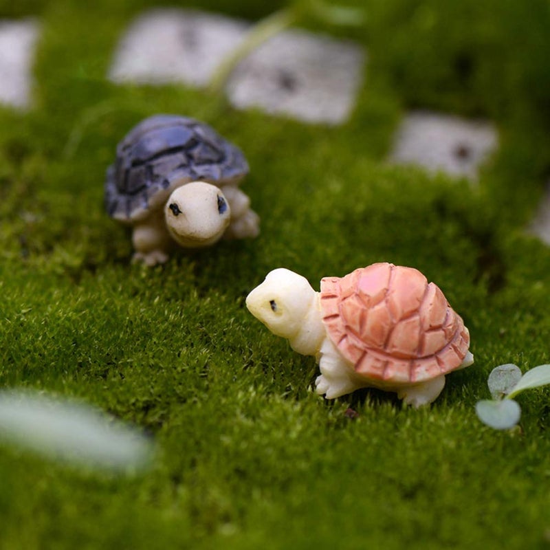 MAOMIA 40 Pcs Miniature Turtle Resin Figurine Plant Pot Fish Tank Decorations Fairy Garden Mini Tortoise Micro Landscape Decor Ornament - Image 2